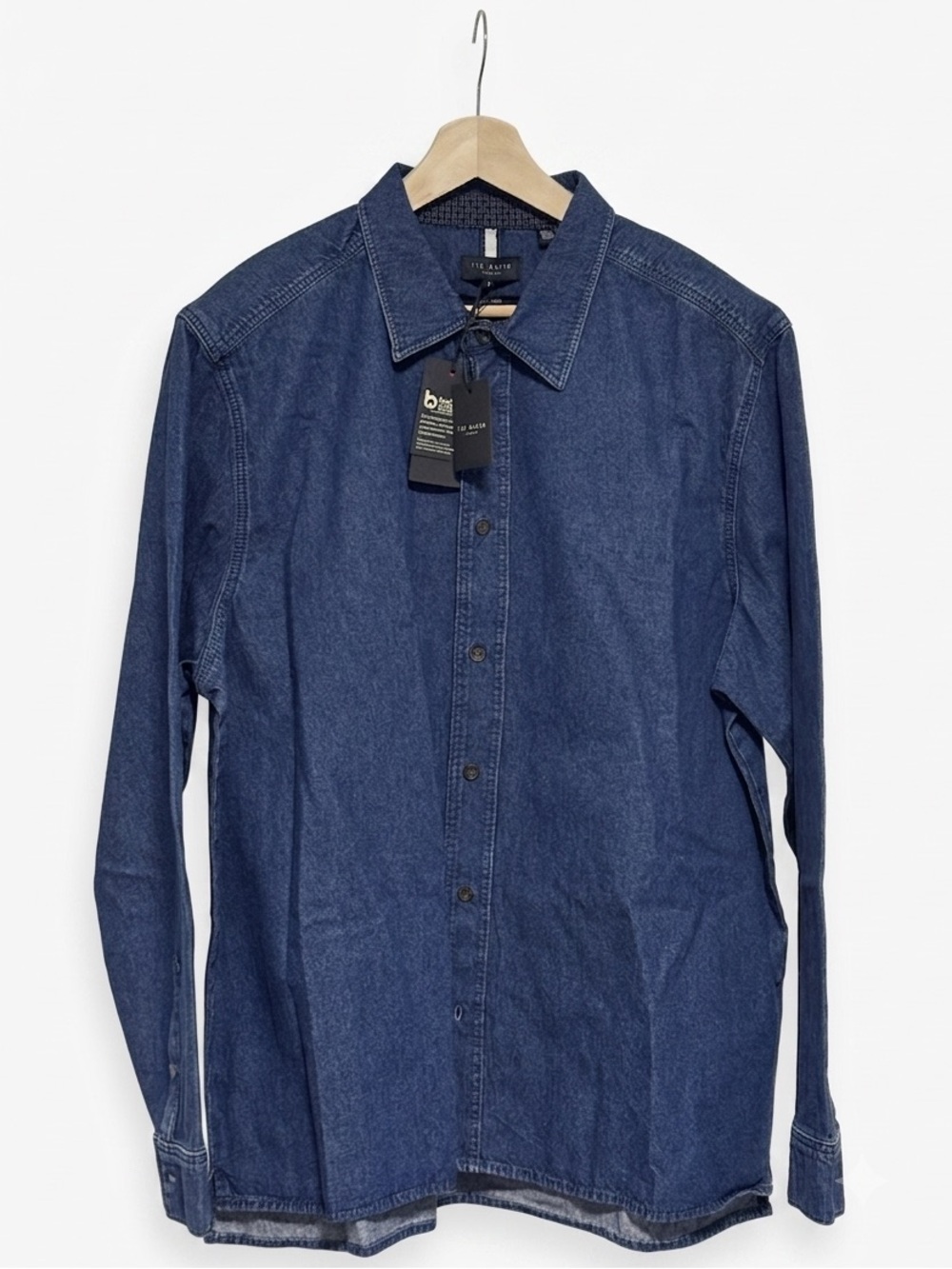 NWT Ted Baker London VEYLE Relaxed Denim Shirt Blue LS
